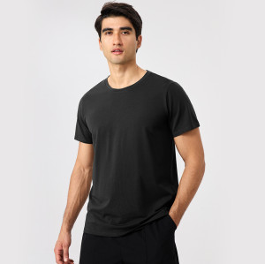 51235OEM & ODM Men's Loose Sports Short Sleeve Modal Cooling T-Shirt - Breathable Fitness Wear for Outdoor Activities, Quick-Dry Round Neck Running Top - Ideal for Wholesale & Sourcing Agents