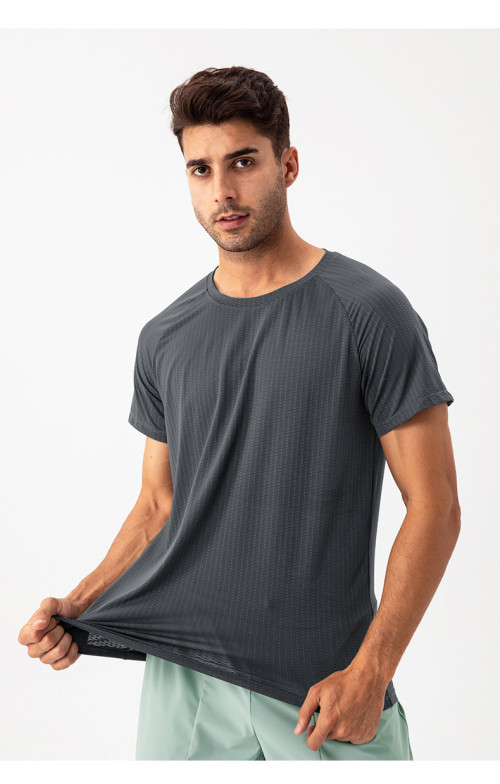 Wholesale Men's Summer Cooling Quick-Dry Fitness T-Shirt | OEM & ODM Options | Breathable Round Neck Casual Sports Top for Sourcing Agents and Distributors31224