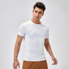 Men's Summer Fitness Short Sleeve Breathable Sports Running T-Shirt Slim Fit Round Neck Outdoor Training Quick-Dry Top 41229