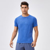 Men's Summer Fitness Short Sleeve Breathable Sports Running T-Shirt Slim Fit Round Neck Outdoor Training Quick-Dry Top 41229