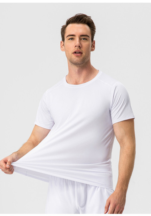 Eco-Friendly Men's Quick-Dry Sports Short Sleeve Top | Breathable Loose-Fit for Running | Partner with Us for OEM, ODM, and Wholesale Opportunities!21222