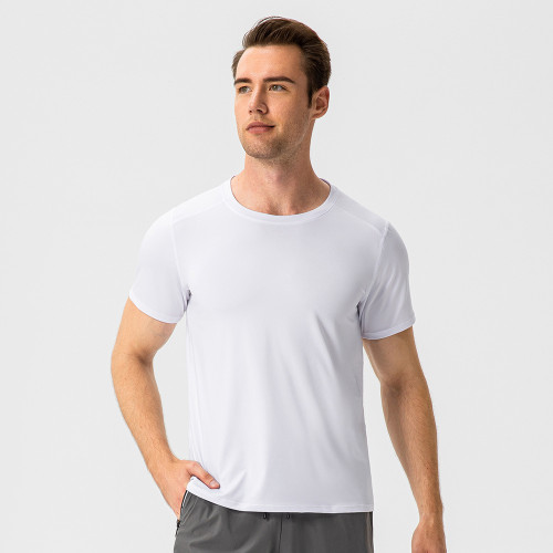Eco-Friendly Men's Quick-Dry Sports Short Sleeve Top | Breathable Loose-Fit for Running | Partner with Us for OEM, ODM, and Wholesale Opportunities!21222