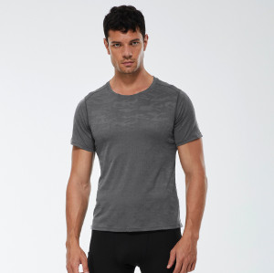 Wholesale Men's Sports Short Sleeve Loose Casual Camouflage Top - Moisture-Wicking High Elastic Quick-Dry Activewear | OEM & ODM Services Available for Global Partners01212