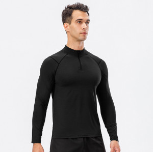 Men's Autumn/Winter Fitness Long Sleeve Quick-Dry Running Training Half-Zip Slim Fit Pullover Hoodie - Available for OEM, ODM, and Bulk Orders from Sourcing Agents11516