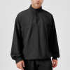 Men's Autumn/Winter Sports Hoodie - Loose Stand Collar, Half-Zip Long Sleeve for Casual Training | OEM, ODM, Wholesaling Available for Fitness Wear 41521