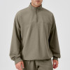 Men's Autumn/Winter Sports Hoodie - Loose Stand Collar, Half-Zip Long Sleeve for Casual Training | OEM, ODM, Wholesaling Available for Fitness Wear 41521