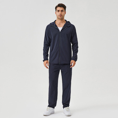 41552+41346Men's Autumn/Winter Sportswear Set OEM ODM Wholesale Manufacturer | Two-Piece Performance Activewear Bulk Supply for Brands, Importers, Distributors