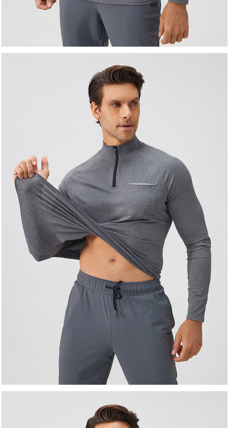 Wholesale Reflective Half-Zip Running Top