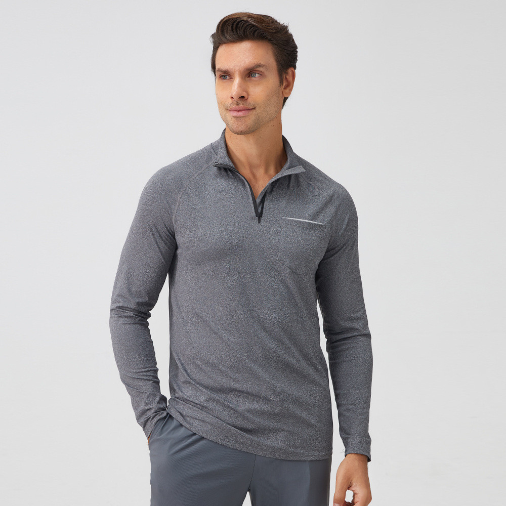Custom Men's Stand Collar Running Shirt