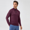 Men's Fitness Stand Collar Half-Zip Reflective Quick-Dry Running Long Sleeve Top 31519 | Your Trusted OEM ODM Sportswear & Activewear Manufacturer | Private Label & Contract Manufacturing for Global Brands, Wholesalers, Importers. Bulk Orders Welcome