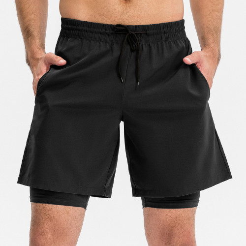 Men's Fake Two-Piece Fitness Shorts OEM/ODM Manufacturer for Compression Quick-Dry Athletic Training Apparel Wholesale.11411