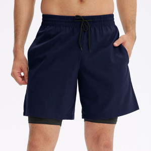 Men's Fake Two-Piece Fitness Shorts OEM/ODM Manufacturer for Compression Quick-Dry Athletic Training Apparel Wholesale.11411