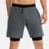 Men's Performance Athletic Shorts Wholesale Supplier for Gym & Workout Activewear Brands, Quick-Dry Two-in-One Design with Pockets, Custom Manufacturing & Bulk Production.11410