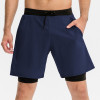 Men's Performance Athletic Shorts Wholesale Supplier for Gym & Workout Activewear Brands, Quick-Dry Two-in-One Design with Pockets, Custom Manufacturing & Bulk Production.11410