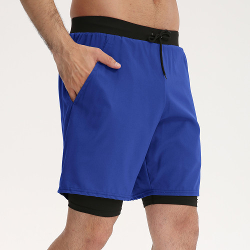 Men's Performance Athletic Shorts Wholesale Supplier for Gym & Workout Activewear Brands, Quick-Dry Two-in-One Design with Pockets, Custom Manufacturing & Bulk Production.11410