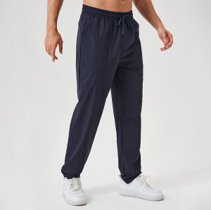 Men's Autumn/Winter Loose Sports Pants Straight Leg Outdoor Casual Running Pants Quick-Dry Fitness Training Long Pants 41346
