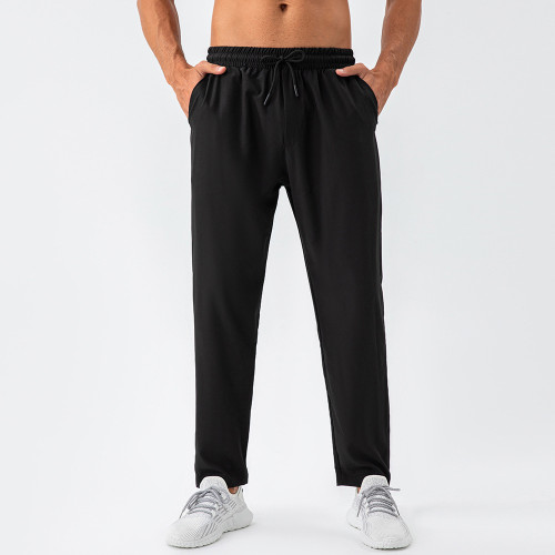Men's Sports Pants Straight Leg Loose Running Fitness Long Pants Nylon Quick-Dry Breathable Training Pants D15014
