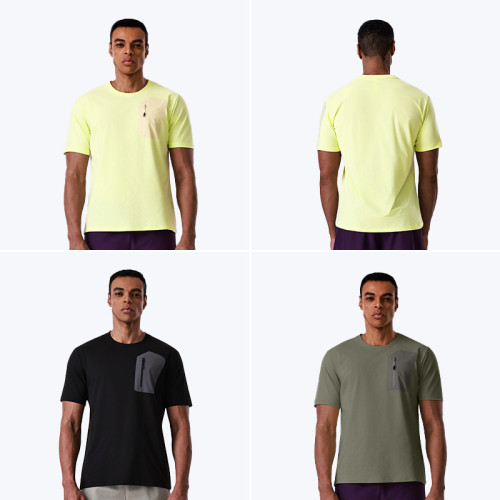 Men's Outdoor Quick-Dry Anti-UV Short Sleeve T-Shirt OEM ODM Wholesale Supplier, Custom Performance Apparel Production for Bulk Orders.AL68193