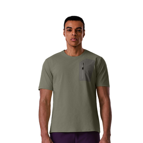 Men's Outdoor Quick-Dry Anti-UV Short Sleeve T-Shirt OEM ODM Wholesale Supplier, Custom Performance Apparel Production for Bulk Orders.AL68193