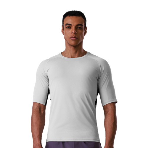 Men's Compression Fitness T-Shirt OEM ODM Manufacturer | Breathable Elastic Short Sleeve Sportswear for Wholesale BrandsAL68199