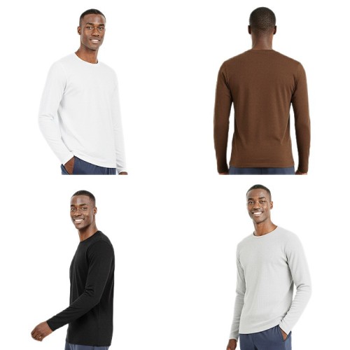 Dralon Thermal Men's Base Layer T-Shirt OEM/ODM Manufacturer | Half High Neck Fleece-Lined Long Sleeve Sports Top for Brands, Retailers & Agents.AL68174