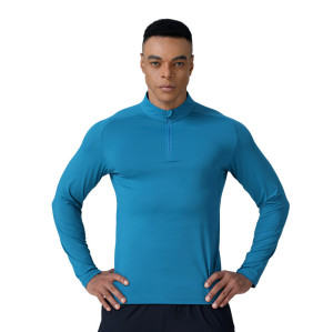 Half-Zip Fitness Running T-Shirt OEM ODM Manufacturer for Custom Long Sleeve Quick-Dry Breathable Sports Training Wear Wholesale Global Supply.AL68147