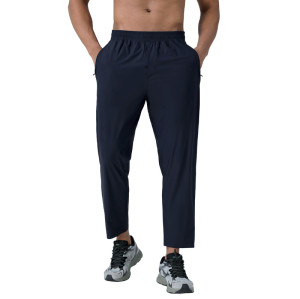 OEM ODM Custom Manufacturing Men's Fitness Pants Supplier: Asymmetric Design, Quick-Dry, Breathable for Outdoor, Gym & Running Activewear BrandsB115