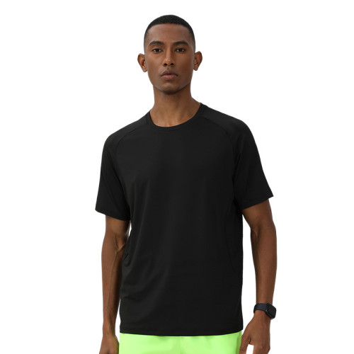 OEM ODM Wholesale Manufacturer of Men's Quick-Dry Running Sports T-Shirts | High-Elastic, Breathable, Perforated Armpit Fitness Apparel Supply for BrandsAL68105