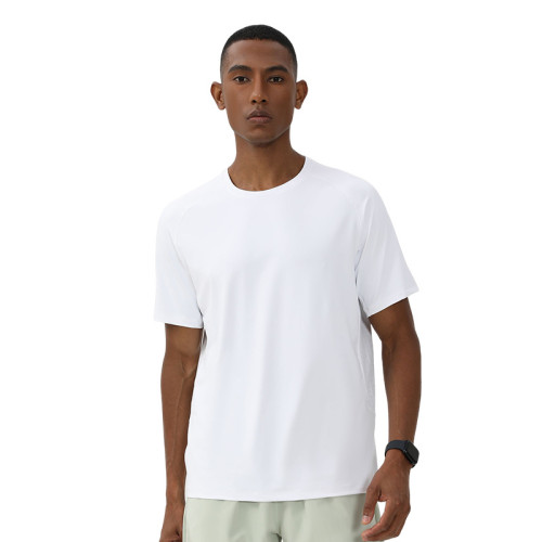 OEM ODM Wholesale Manufacturer of Men's Quick-Dry Running Sports T-Shirts | High-Elastic, Breathable, Perforated Armpit Fitness Apparel Supply for BrandsAL68105