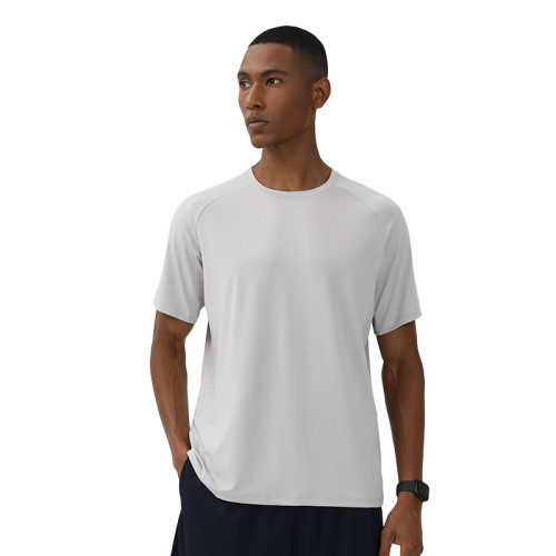 OEM ODM Wholesale Manufacturer of Men's Quick-Dry Running Sports T-Shirts | High-Elastic, Breathable, Perforated Armpit Fitness Apparel Supply for BrandsAL68105