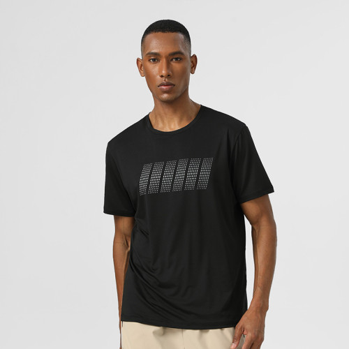 Men's Quick-Dry Outdoor Sports T-Shirt OEM ODM Wholesale Supplier - Round Neck Slim Fit Elastic Short Sleeve Lightweight Custom Manufacturing for Brands & DistributorsAL16887