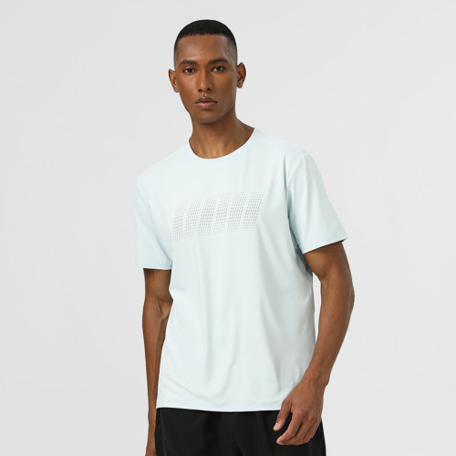 Men's Quick-Dry Outdoor Sports T-Shirt OEM ODM Wholesale Supplier - Round Neck Slim Fit Elastic Short Sleeve Lightweight Custom Manufacturing for Brands & DistributorsAL16887