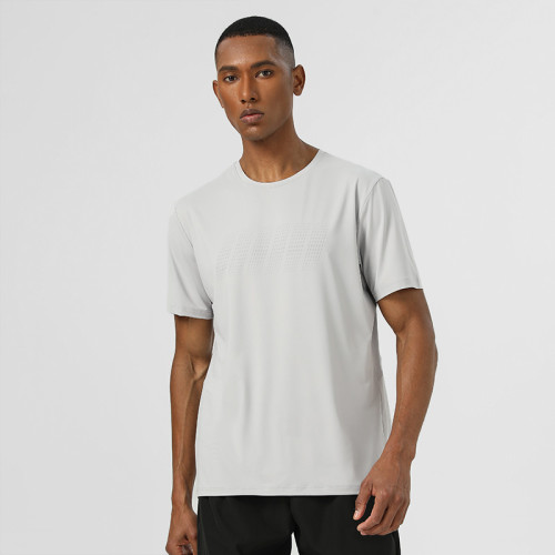 Men's Quick-Dry Outdoor Sports T-Shirt OEM ODM Wholesale Supplier - Round Neck Slim Fit Elastic Short Sleeve Lightweight Custom Manufacturing for Brands & DistributorsAL16887