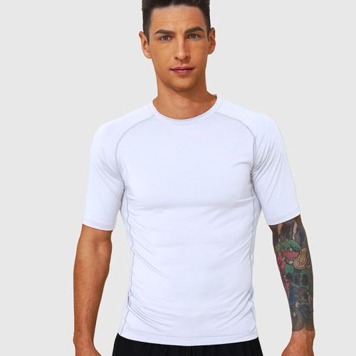 Men's Training Compression T-Shirt, OEM ODM Manufacturer of Quick-Dry Short Sleeve Sportswear for Fitness, Running, Cycling Brands & Wholesalers.AL16829