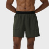 Cross-Border New Style Fake Two-Piece Sports Shorts with Towel Loop Zipper Pocket Breathable Comfortable Reflective Strip Running ShortsB99
