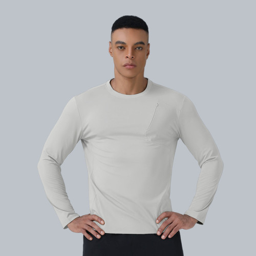 Men's Quick-Dry Long Sleeve Compression T-Shirt - OEM/ODM Manufacturer & Wholesale Supplier of Breathable Gym Fitness & Running Training ActivewearAL68169