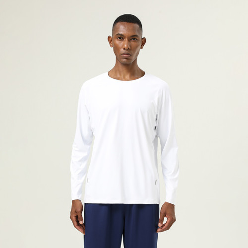 Men's High-Elastic Quick-Dry Long Sleeve Sports T-Shirt Manufacturer | OEM/ODM Nude Feel Gym & Fitness Tops Wholesale Supplier for Global Activewear BrandsAL16851