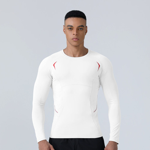 Men's Grid Fleece Compression Long Sleeve Top OEM/ODM Wholesale Supplier for Warm Breathable Fitness Activewear Brands.AL68131
