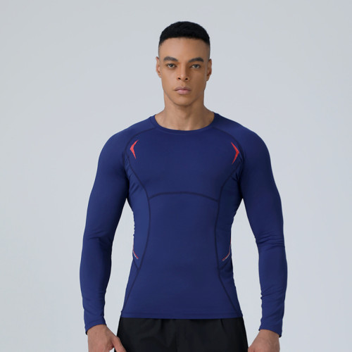 Men's Grid Fleece Compression Long Sleeve Top OEM/ODM Wholesale Supplier for Warm Breathable Fitness Activewear Brands.AL68131