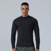 Long Sleeve Base Layer T-Shirt Custom OEM ODM Manufacturer: Men's Moisture-Wicking Sports & Activewear, Bulk Supply for Importers.AL68135