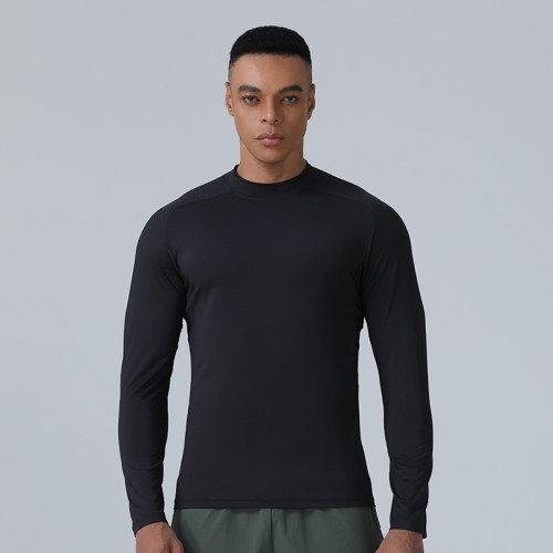 Long Sleeve Base Layer T-Shirt Custom OEM ODM Manufacturer: Men's Moisture-Wicking Sports & Activewear, Bulk Supply for Importers.AL68135
