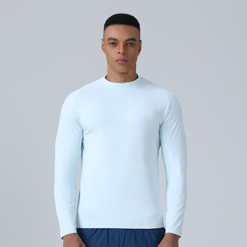 Long Sleeve Base Layer T-Shirt Custom OEM ODM Manufacturer: Men's Moisture-Wicking Sports & Activewear, Bulk Supply for Importers.AL68135