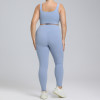 Plus Size Activewear Yoga Set OEM ODM Wholesale Supplier for European & American Market, Lycra Brushed Two-Piece Running & Gym Apparel Production for BrandsF222-221