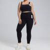 Plus Size Activewear Yoga Set OEM ODM Wholesale Supplier for European & American Market, Lycra Brushed Two-Piece Running & Gym Apparel Production for BrandsF222-221