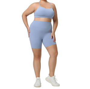 Plus Size Lycra Yoga Set OEM ODM Wholesale Manufacturer - High-Stretch Breathable Brushed Activewear for Women's Brands, Global Bulk SupplyF231-232