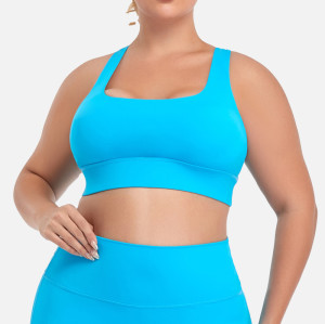 OEM/ODM Plus Size Sports Bra Manufacturer | High Impact Padded Yoga & Fitness Racerback Bra for Wholesale & Private Label SupplyF1002