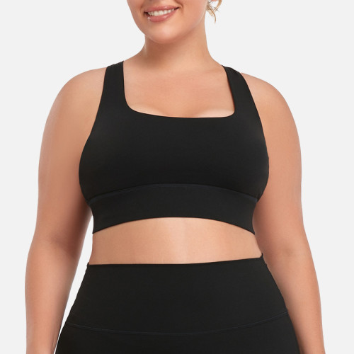 OEM/ODM Plus Size Sports Bra Manufacturer | High Impact Padded Yoga & Fitness Racerback Bra for Wholesale & Private Label SupplyF1002