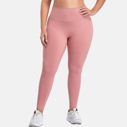 Plus Size High-Waist Tummy Control Yoga Pants OEM ODM Manufacturer for Bulk Activewear Production, Three-Line Butt-Lift Stretchy Slim Fit Gym Leggings Wholesale Supply.F1003