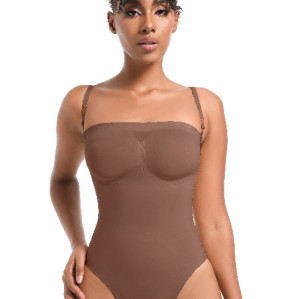 Seamless Body Shaper Bodysuit Manufacturer Private Label – Detachable Straps, Boyleg & Thong Styles, Waist Cincher Tube Top for Custom Apparel Production.MT000453.