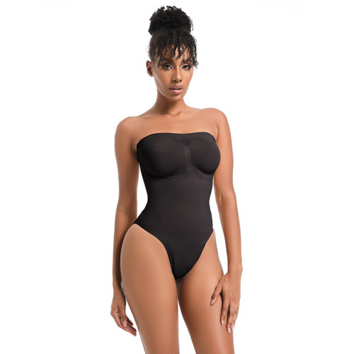 Seamless Body Shaper Bodysuit Manufacturer Private Label – Detachable Straps, Boyleg & Thong Styles, Waist Cincher Tube Top for Custom Apparel Production.MT000453.